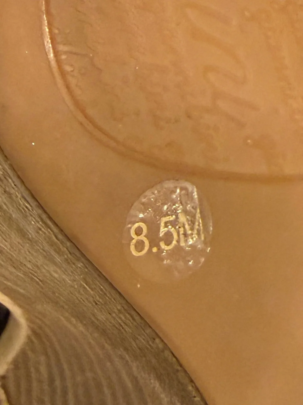Gianni Bini Tan Leather Laser Cut Wedge Sandals Size 8.5